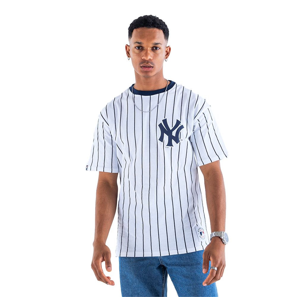 NY Yankees Men s Stripe Oversize T shirt