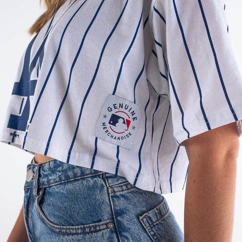 LA Dodgers Ladies Stripe Crop Tee – Kingdom&Co