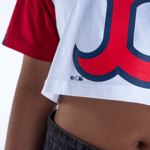 Boston Red Sox Ladies Two Tone Crop Tee