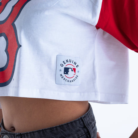 Boston Red Sox Ladies Two Tone Crop Tee