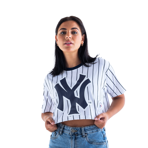 NY Yankees Ladies Stripe Crop Tee – Kingdom&Co