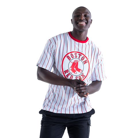 Boston Red Sox Men s Stripe Oversize T shirt Kingdom Co